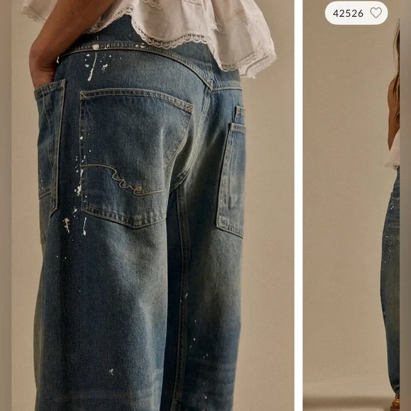 NWT Free People We The Free Moxie Pull-On Barrel Jeans Timeless Blue 27, 29, 30 - Picture 11 of 17